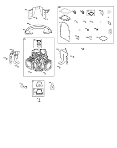 Cylinder Group Diagram and Parts List for 305777-0160-B5 200000 - 399999 Briggs and Stratton Engine